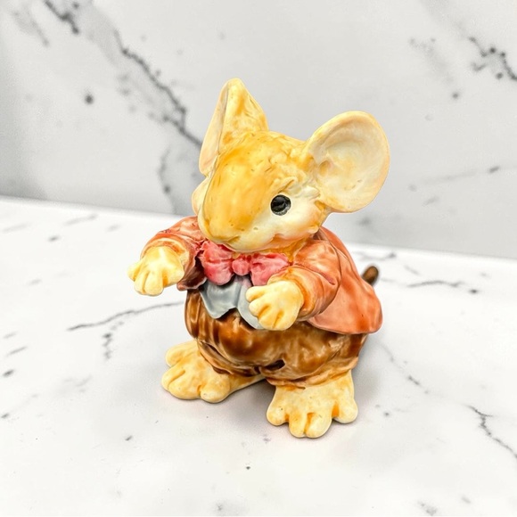 Vintage 1991 Ganz Little Cheesers Papa Woodsworth Mouse Ceramic Figurine #05101 - Picture 3 of 10